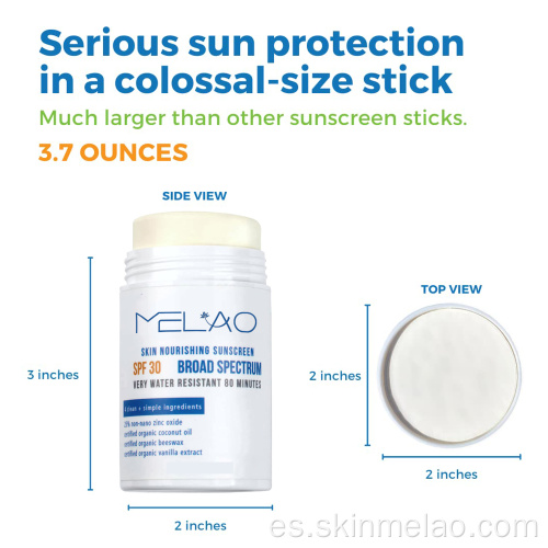 Vegano impermeable hidratante nutritivo protector solar SPF 50